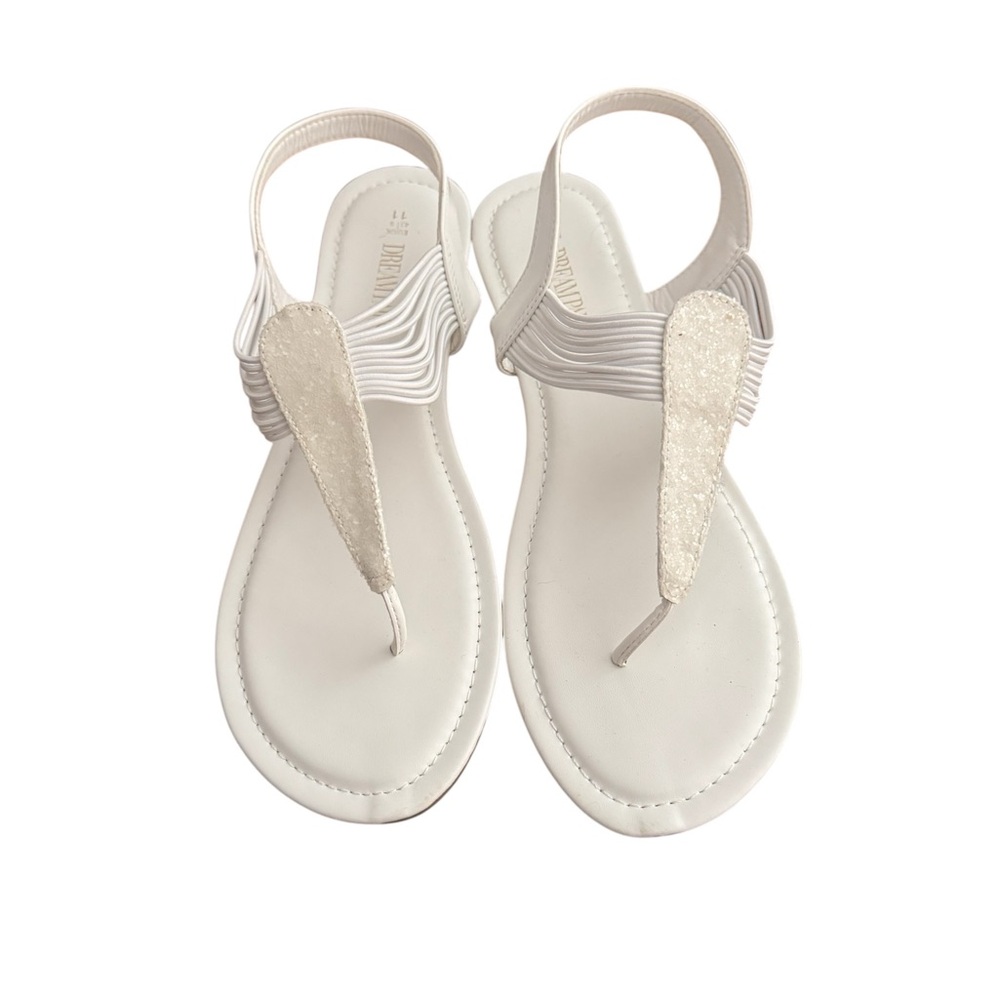 Dream Pairs White Minimalist Sandals with T-Strap